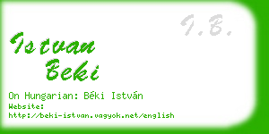 istvan beki business card
